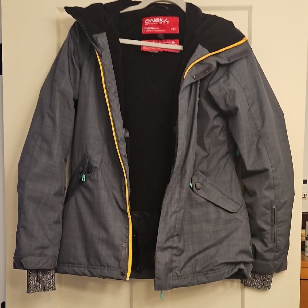 O'Neill Charcoal Jacket with Mustard Trim